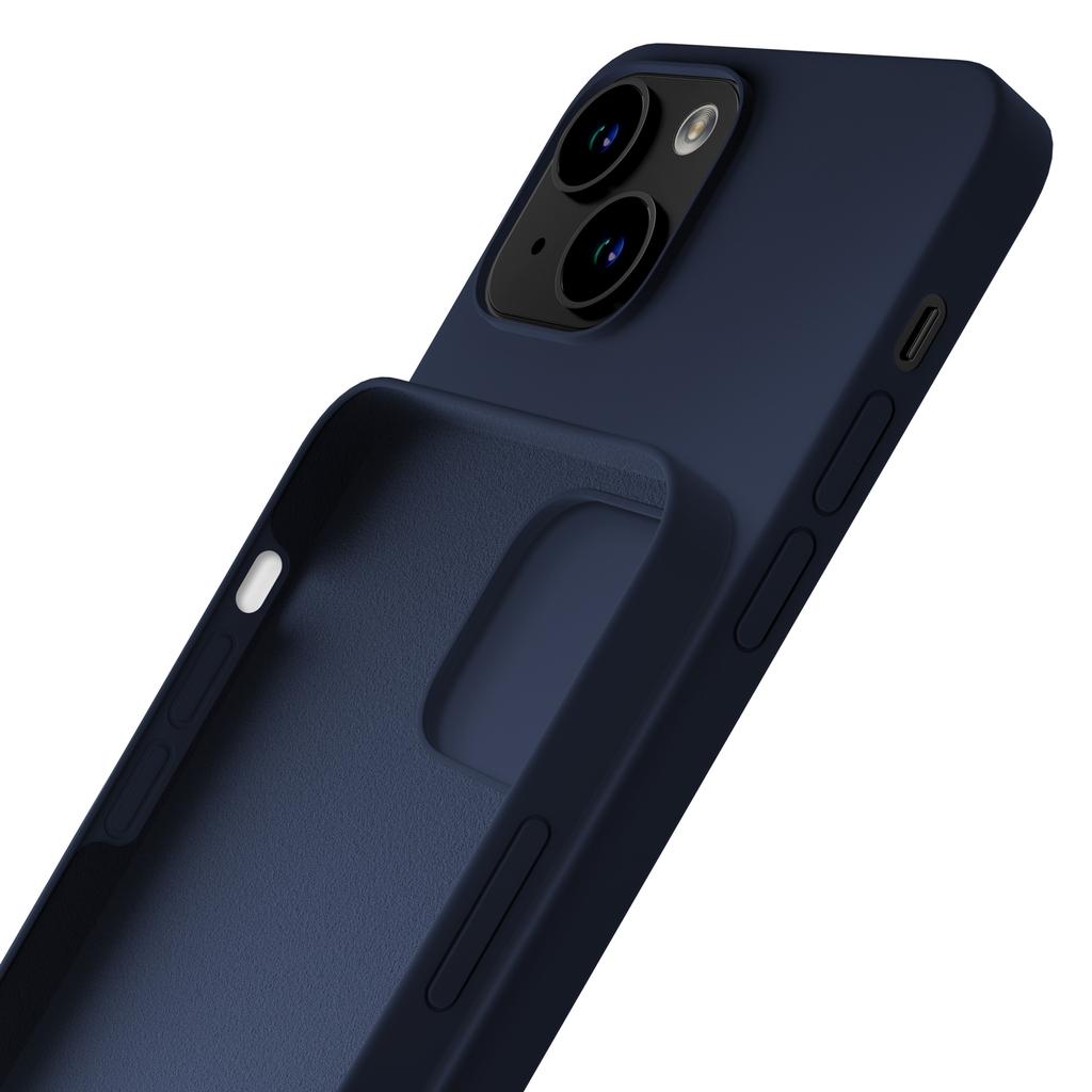 Apple iPhone 15 Plus - Силиконовый чехол 3Mk Темно-синий