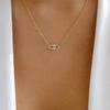Diamond-encrusted Devil's Eye Necklace Niche Light Luxury Jewelry Women's Clavicle Chain Simple Eye Pendant
