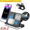 Wireless Charger Stand For iPhone 15 14 Samsung S23 S22 Ultra Fold Z Flip Galaxy Watch iWatch Active Buds Fast Charging Station