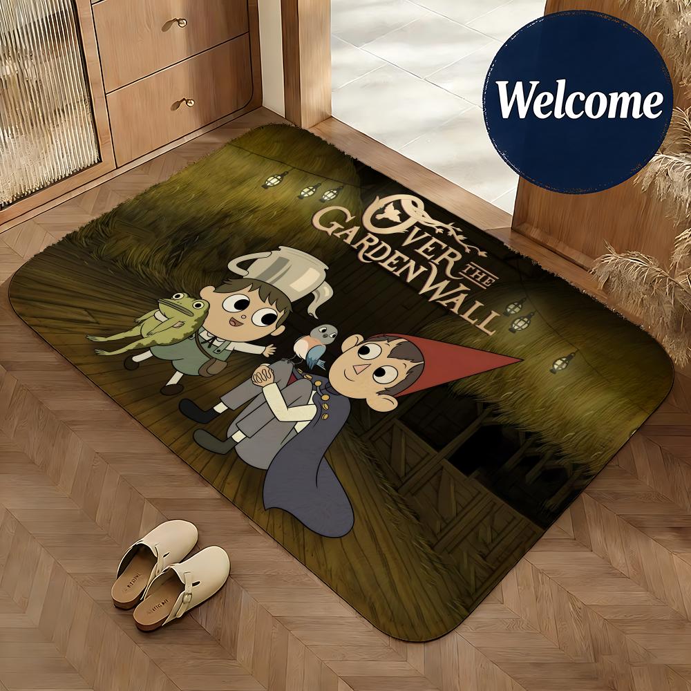 Soft Flannel Floor Mat Cartoon Over the Garden Wall Floor Mat Non-Slip Absorbent Doormat Bathroom Bedroom Home Decor Rug