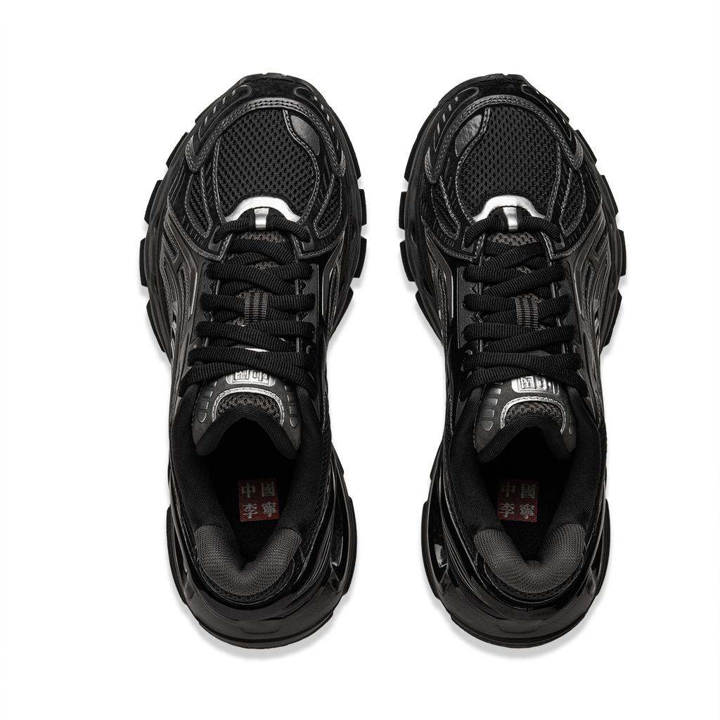 Li Ning Furious Rider BOW Износостойкие Низкие Повседневные Кроссовки Женские Черные AZGU064-5