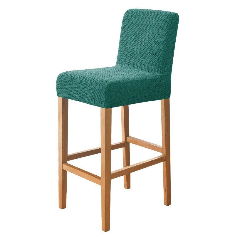 Чехлы на стулья для барного стула в отеле, жаккардовые чехлы на стулья с короткой спинкой для столовой, банкета, кухни, эластичный чехол из спандекса