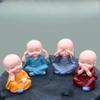 1PC Car Ornament Creative Four No Small Monk Buddha Safe Car Supplies Cute Doll Car Decoration Ornament