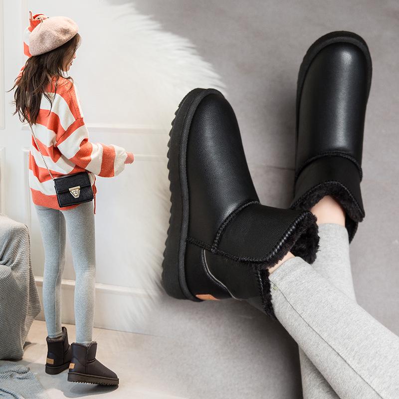 Тенденция водонепроницаемости из плюша, мода, зимние сапоги с толстой изоляцией, тенденция женских сапог