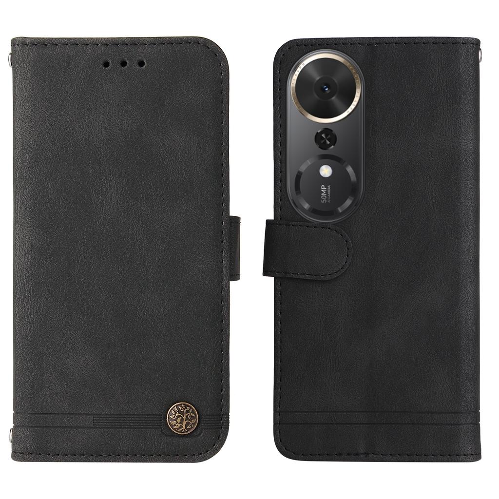 For Honor Play 70 Plus 5G Leather Wallet Cases Skin Touch Phone Cover Stand with Strap