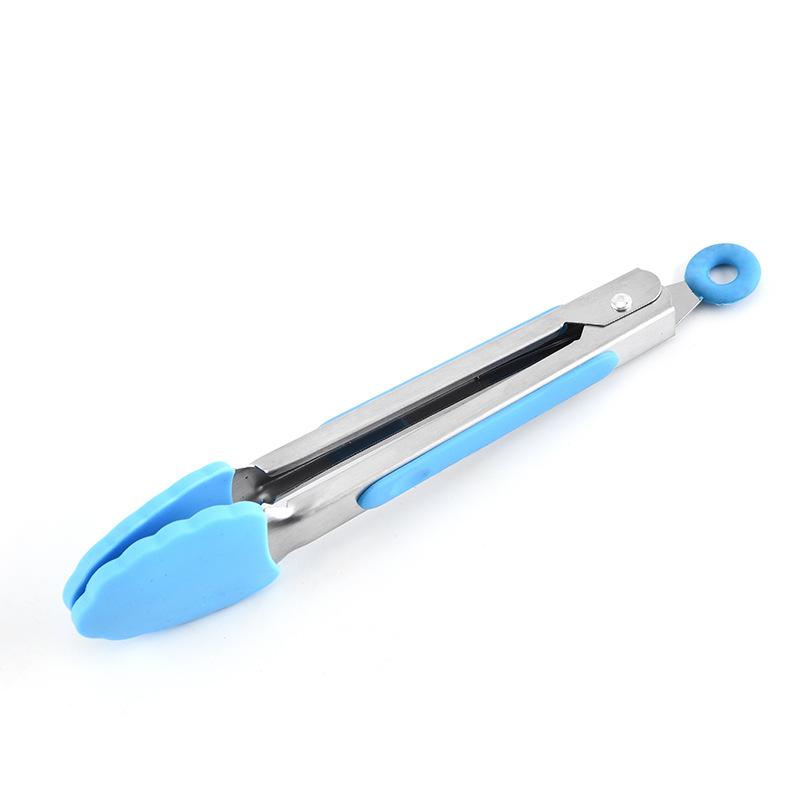 Hi-Q MINI Силиконовые Кухонные Щипцы для Сервировки Еды для Барбекю Ручка из Нержавеющей Стали Кухонный Инструмент KTY