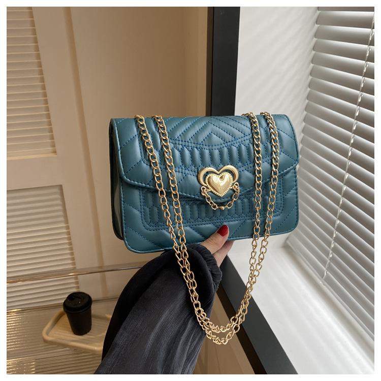 Женская сумка Модная цепочка Сумка на плечо Зарубежный стиль Сумка-мессенджер Модная универсальная Любовь Маленькая квадратная сумка Тренд