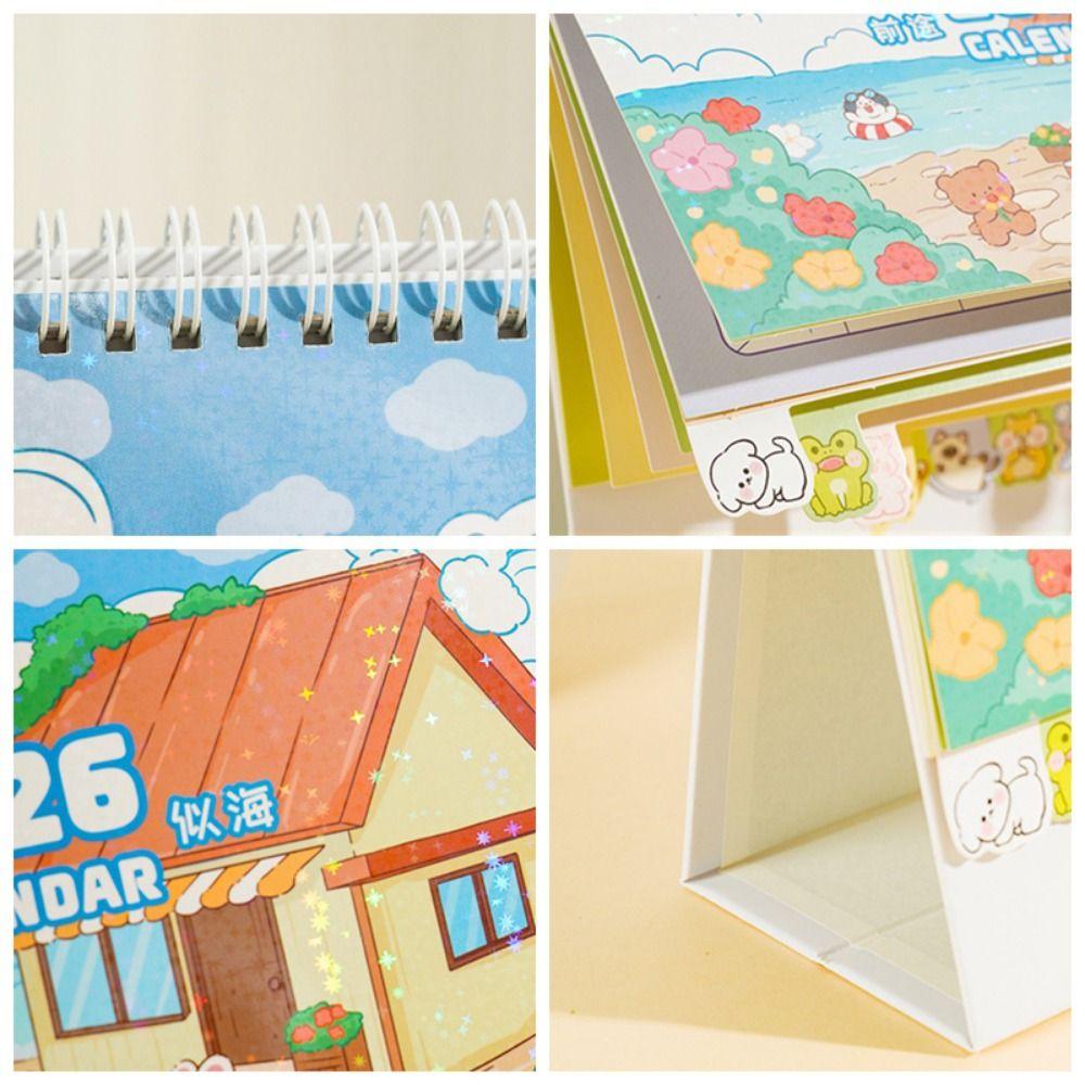 Coil Binding 2026 Desk Calendar Memo Notes Monthly & Daily Planner Monthly Calendar  School
