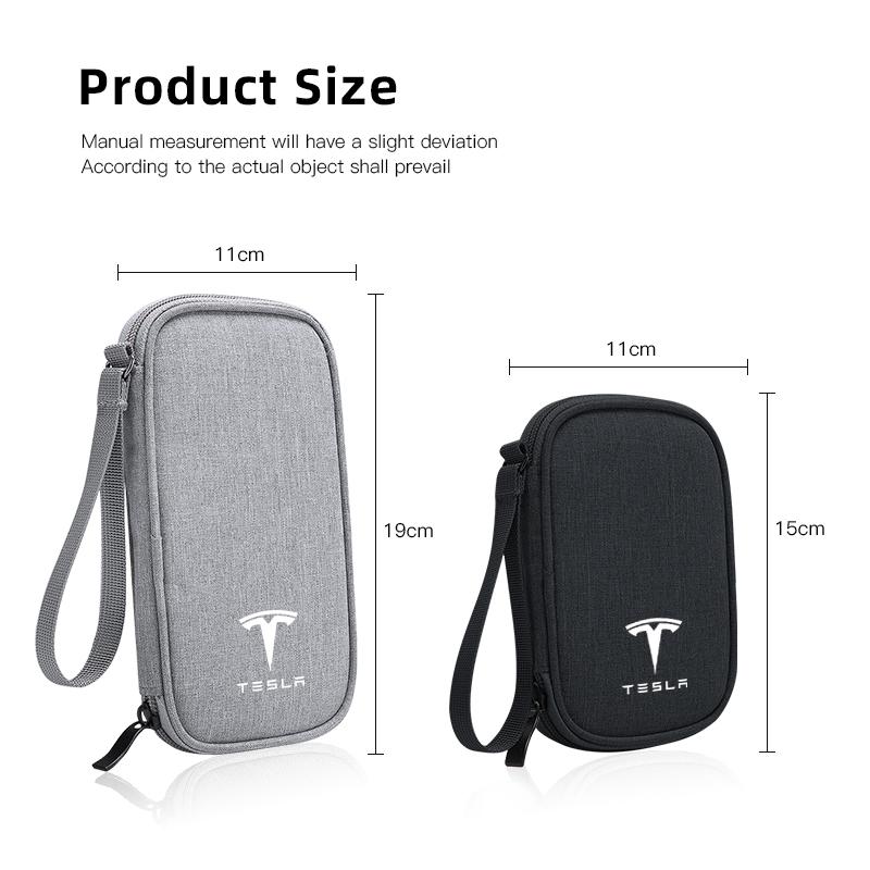 PKWYZ1 For Tesla Model 3 Y S X Cybertruck Juguete Roadster Car Cable Drive Earphone Charger Protable Storage Bag