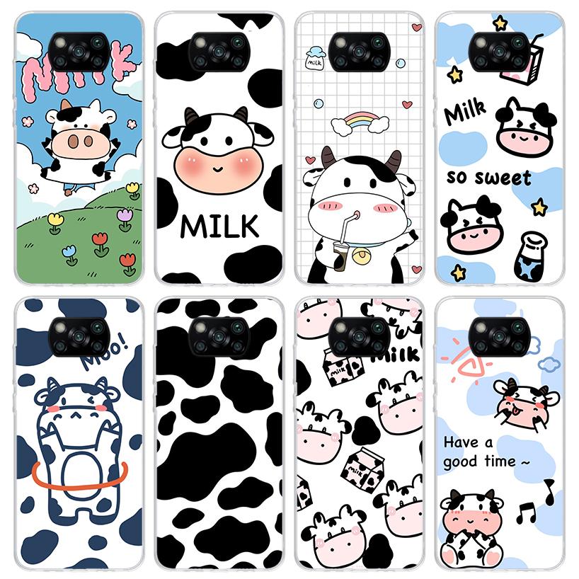 Dairy Cattle Cow Speckle Cute Phone Case for Xiaomi Poco F7 Ultra X7 X6 X5 Pro X4 Gt M8 M7 Redmi 15 15C 13 13C 12 12C Soft Cover