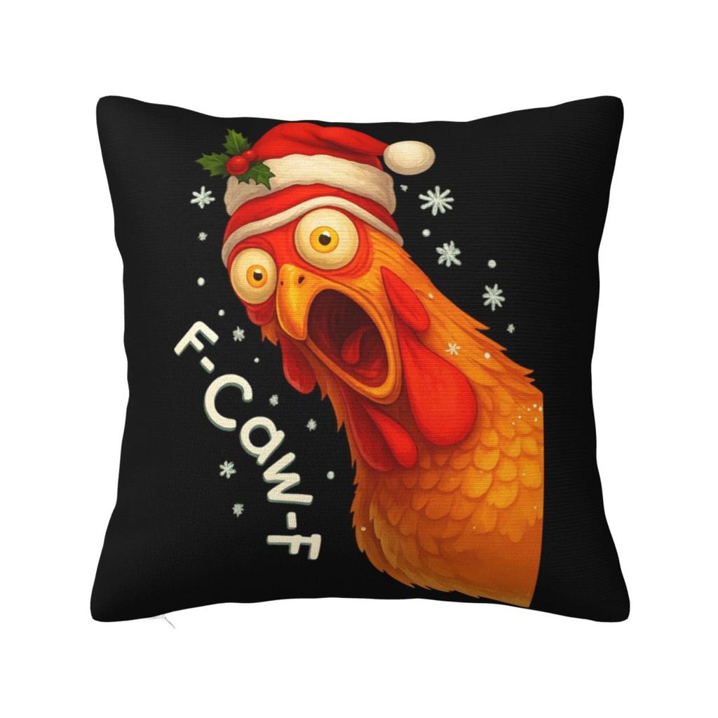 FCAWF Chicken Funny Crazy Screaming Coffee Pillow Case Cushion Cover Soft Pillow Cover Retro Trendy Pillowcases For Room Chair