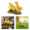 Cartoon Ducks Sculpture Decorative Animal Miniatures Figurine Three Ducks Statue  Garden