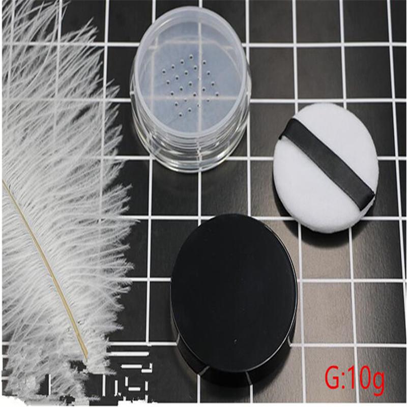 Портативная пластиковая пудреница, ручная пустая пустая пудреница с ситом, косметическая дорожная банка для макияжа, сито-контейнер