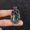 Ruby In Blue Kyanite Pendant Copper Wire Wrapped Pendant Handmade Gemstone Jewelry Unique Style Pendant Gift For Mother Copper Wire Jewelry