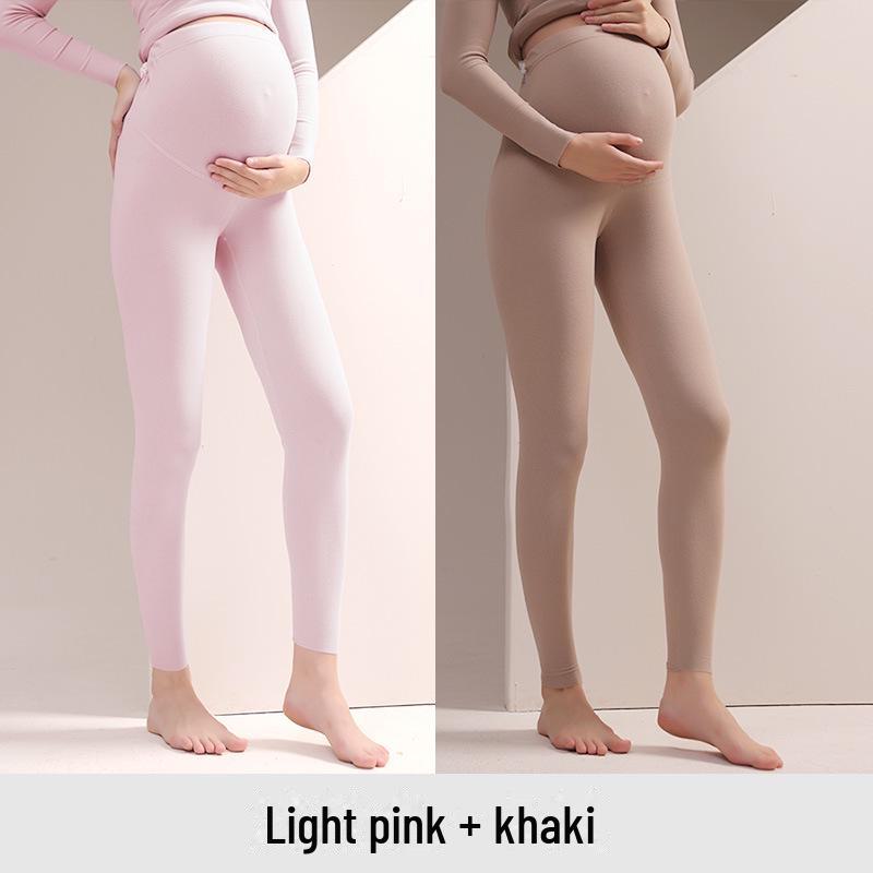 Теплые флисовые леггинсы большого размера для беременных женщин: Пижамные штаны подходят для раннего и позднего периода беременности, на осень и зиму