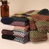"Men's Retro Thick Thread Ethnic Style Mid-Tube Socks for Autumn & Winter (5-10 Pairs)"
