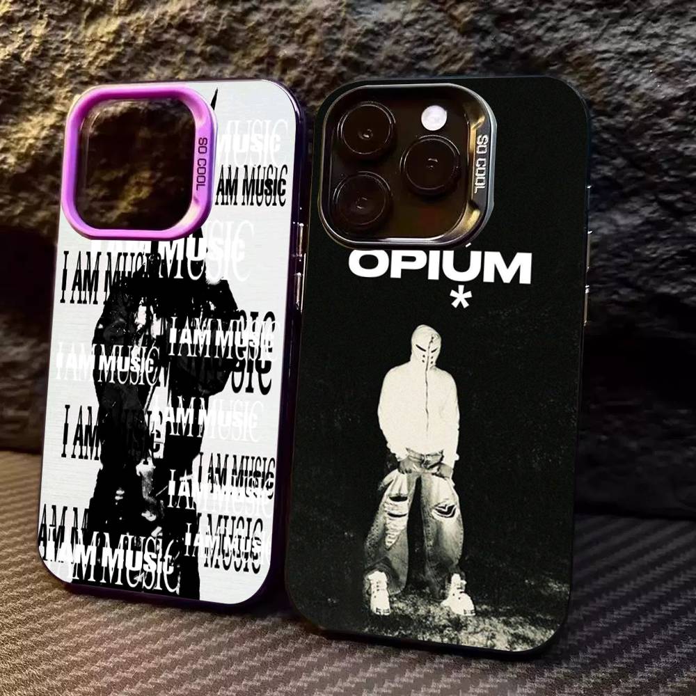 Чехол для телефона Playboi Carti O-Opium Rap Для IPhone 16 15 14 13 12 11 17 Pro Max Plus Цвет Серебристый Корпус