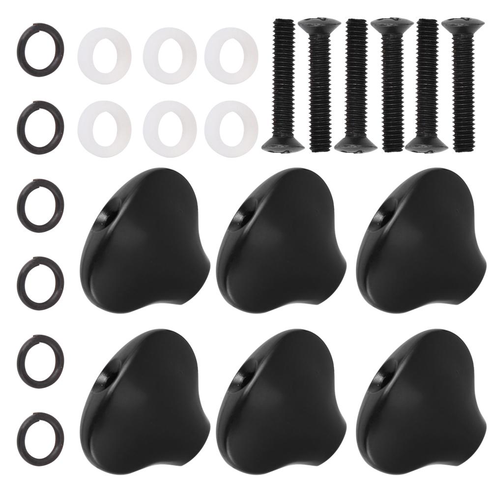 Колпачок колка укулеле ручка колка форма рыбий хвост маленький гитарный вал пряжка черный