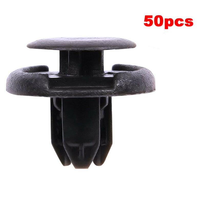 50 шт., 8 мм, пластиковые заклепки с отверстиями, зажимы для обшивки двери автомобиля, бампера