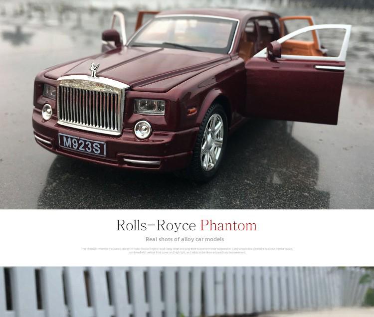 1:Игрушечная машинка Rolls-Royce Phantom VII в масштабе 24 дюйма со звуком и светом, шесть дверей, для мальчиков.