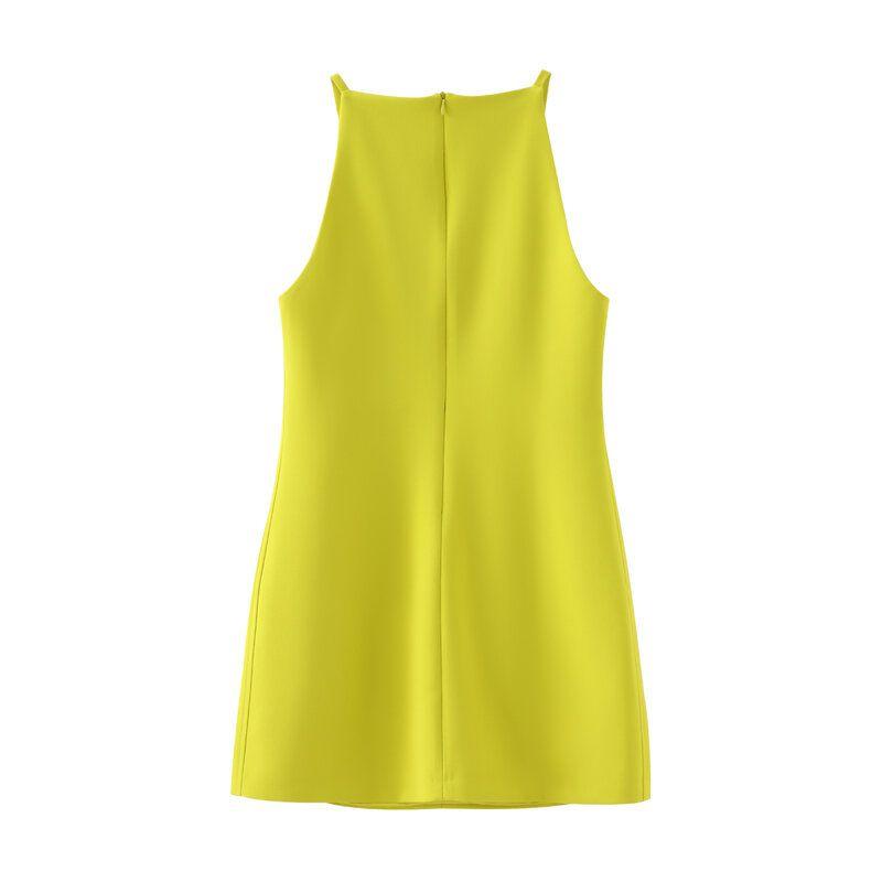 Fashion Summer New Fashion Minimalist Small Hanging Collar Short Strap Dress Female 3267484 127