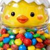 Functional Glass Clear Candy Jar With Easter Rabbit Chick Eggs Sculpture For Storing Sweets And Enhancing Table Setting