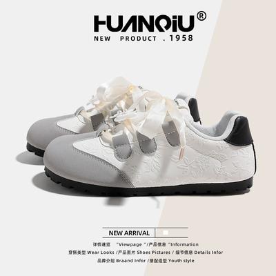 Global Dexun Shoes Женские 2025 Весна Новый Тренд Универсальные Маленькие Белые Туфли Плоская Подошва Кеды KMXFX8097