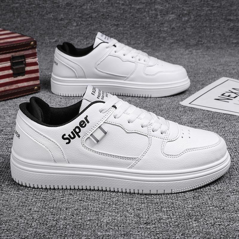 Белая обувь Мужская обувь Весна Универсальная Дышащая Спортивная Универсальная Модная обувь Мужская Модная обувь Повседневная обувь Мужская обувь