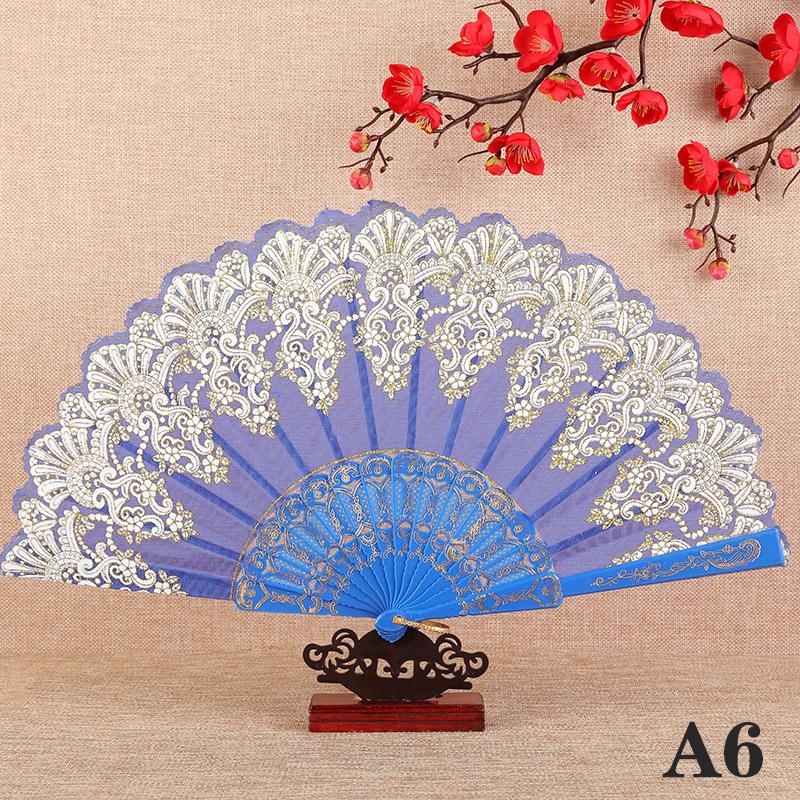 Винтажный кружевной складной веер для танцев, ручные веера, китайский танцевальный веер, реквизит для фотосъемки, украшение для свадебной вечеринки, украшение для рукоделия, подарок