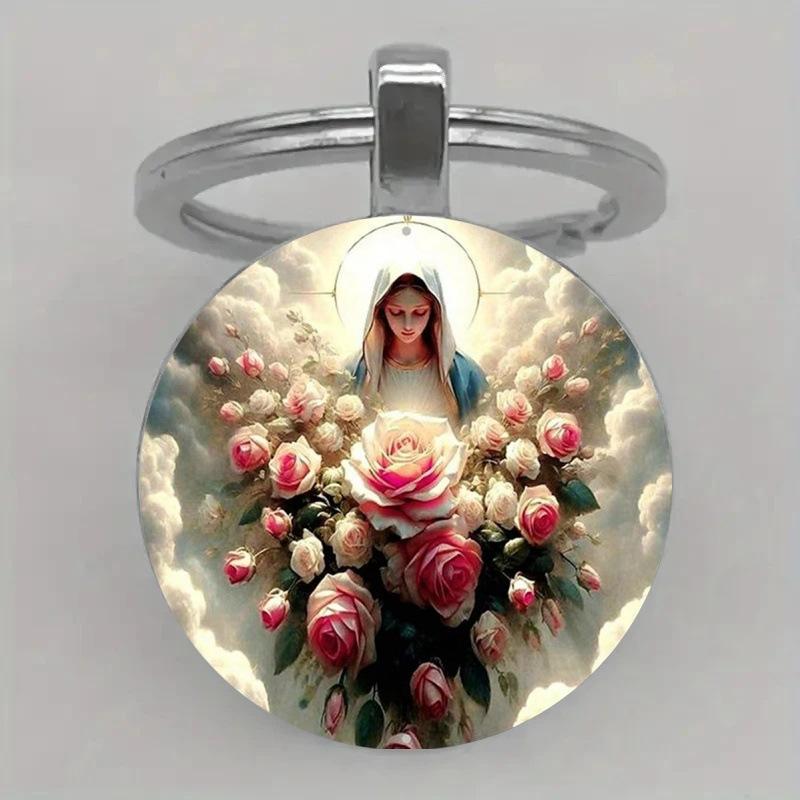 Брелок-подвеска Badge Time Gemstone Cross Border Accessories Metal Keychain