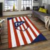 Atletico Madrid Design Area Rug - Non-Slip, Soft & Cozy Floor Mat for Living Room, Bedroom, Office - Indoor/Outdoor Decorative Carpet