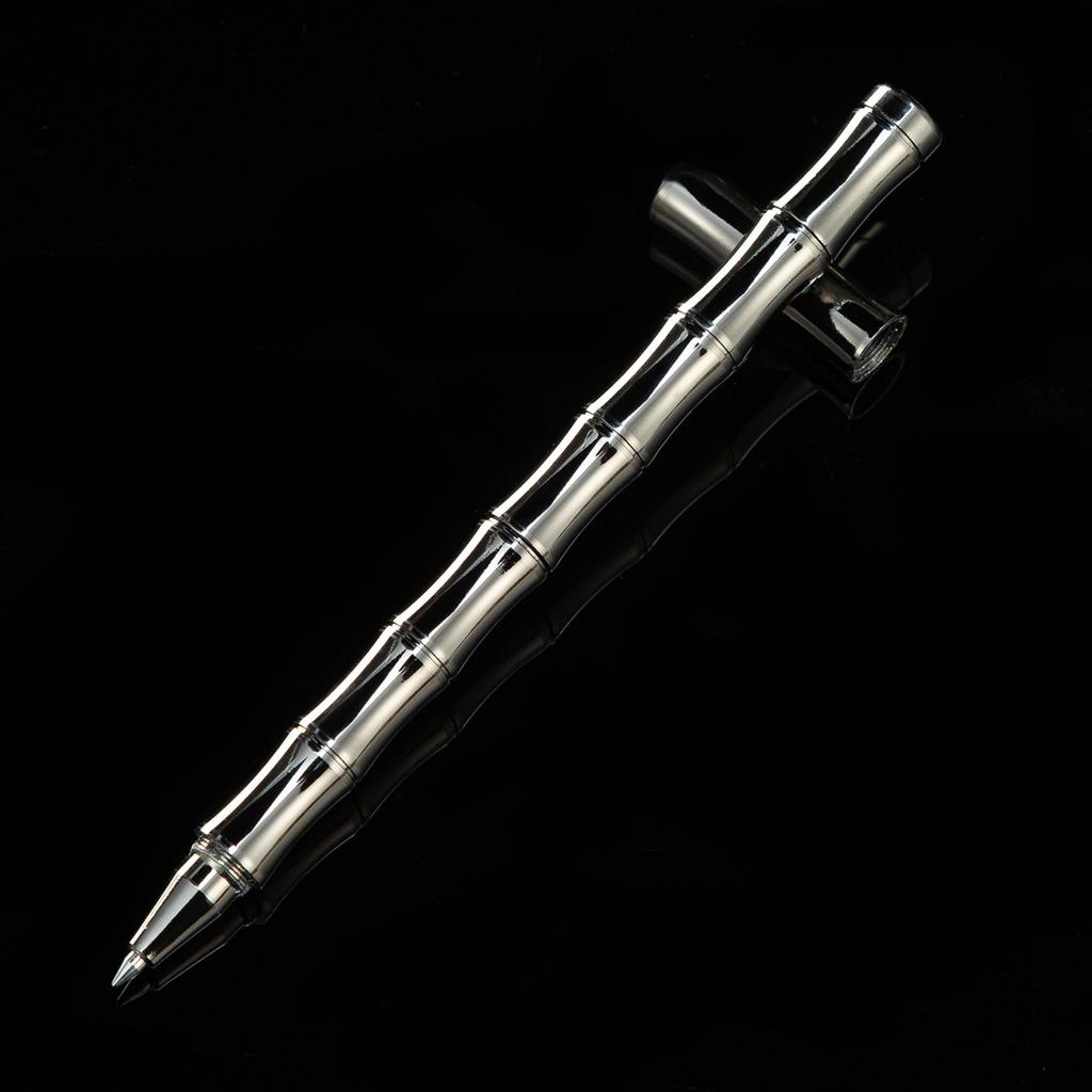 1 шт., латунная бамбуковая шариковая ручка, металлические офисные школьные принадлежности, золотой шарик-роллер, высококачественные канцелярские принадлежности, спиннинг