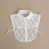 1PCS Fashion Front Tie White Fake Collar for Women Stand Detachable Collar Fake Girls Vintage Lace Ladies False Blouse Collar