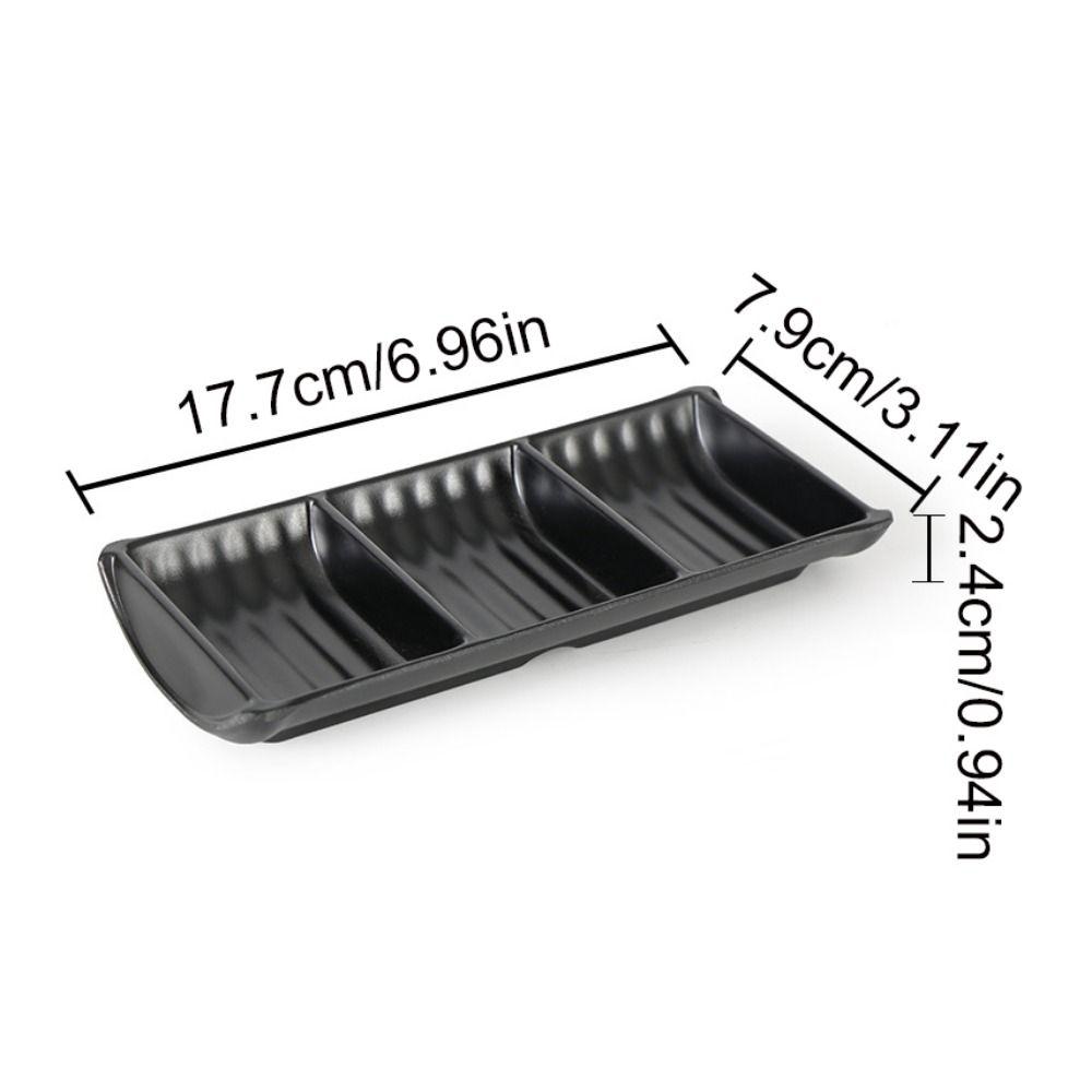 Black Seasoning Plate Japanese Style Sushi Soy Dipping Sauce Bowl Snack Plate  Home