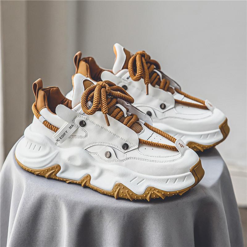 Модная мужская повседневная обувь Высококачественные удобные уличные кроссовки Дышащая тренировочная обувь Нескользящие износостойкие кроссовки на платформе