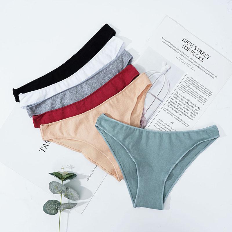 Хлопковые трусики с низкой талией, сексуальные женские трусы, однотонное дышащее удобное нижнее белье, женские хлопковые трусы, бесшовное нижнее белье