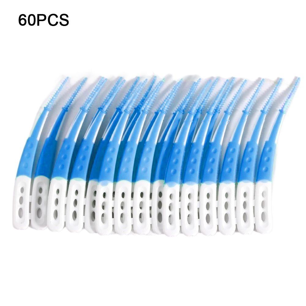 60Pcs Silicone Tooth Cleaning Brush 60Pcs Tooth Brush New Interdental Brush Oral Cavity