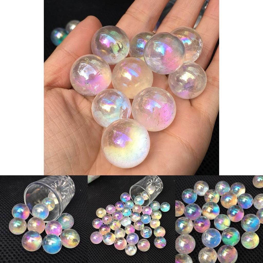 Colorful Electroplated White Rainbow Crystal Ball Perfect For Reiki Healing And Home Decor