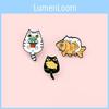 Adorable Cat-themed Cartoon Brooch Cute Black And White Cat Pin For Animal Lovers