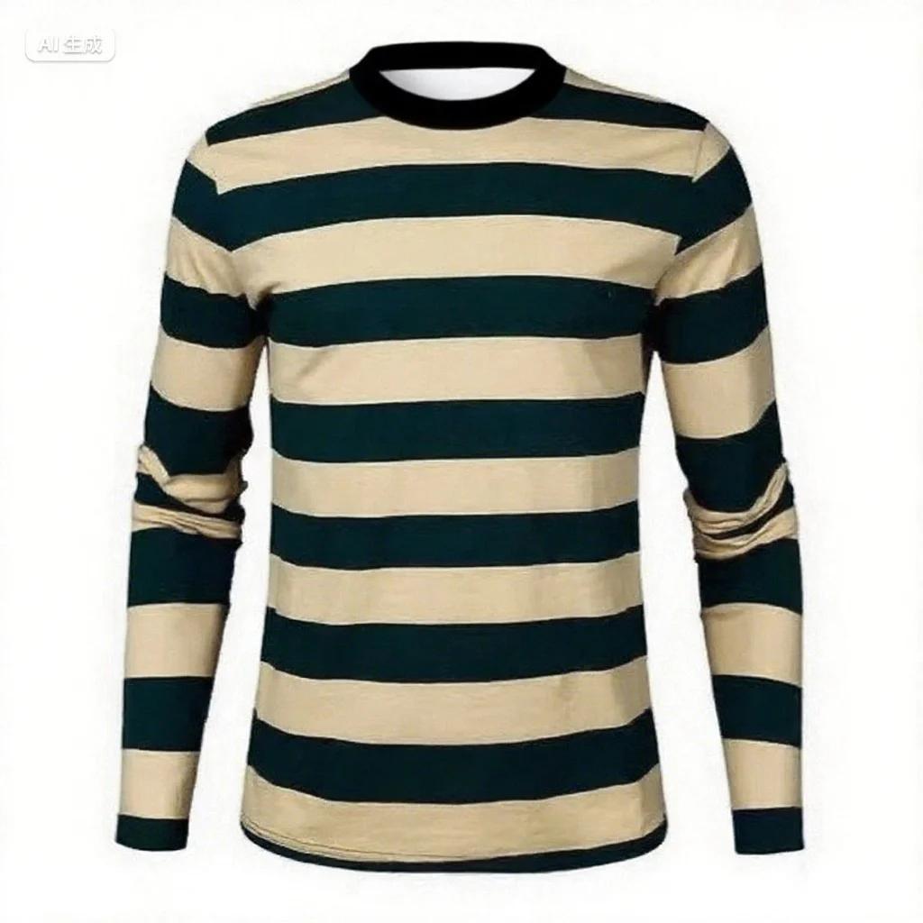 Мужская классическая полосатая футболка в винтажном стиле, велосипедная толстовка, быстросохнущая, дышащая, с круглым вырезом, байкерский топ, универсальный стиль