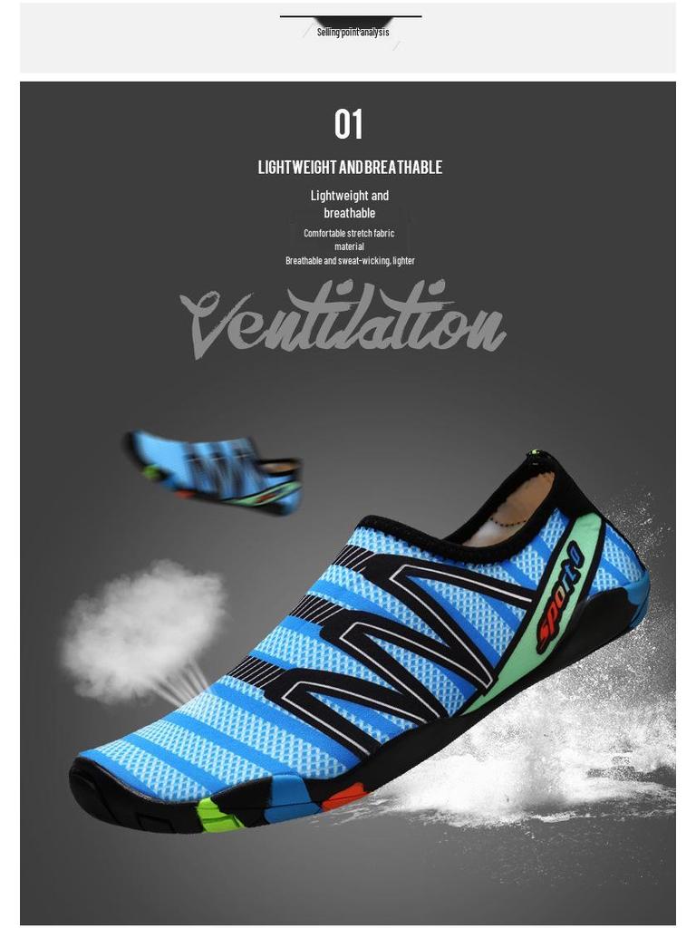 Пара уличных аквашузов: Быстросохнущие, нескользящие кроссовки для мужчин и женщин - Идеальны для аквапарков, трекинга по рекам, рыбалки и плавания.