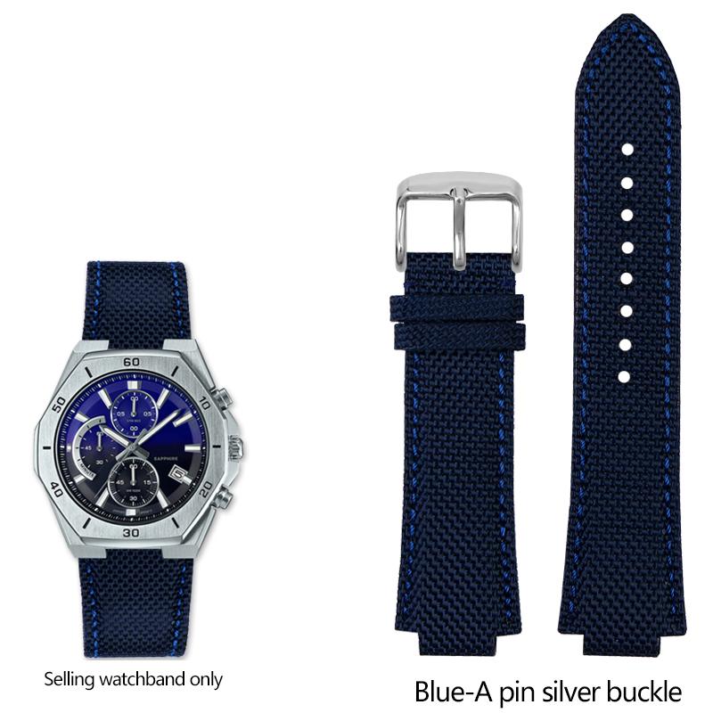 ONENew Нейлоновый холщовый ремешок для часов с кожаным дном для серии Casio Edifice GST-B400 EFB-680 ECB-10D Ремешок для часов Силиконовый ремешок БраслетMN
