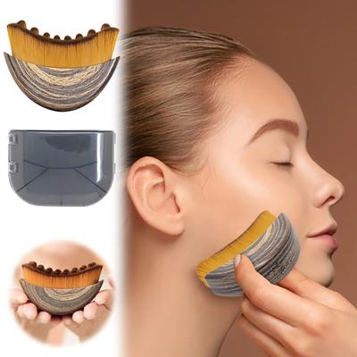 Лимфатическая щетка для лица с мягкой щетиной, массажный инструмент для контурирования линии подбородка и уменьшения отечности, спа-класс, детокс, многофункциональный инструмент для ухода за лицом