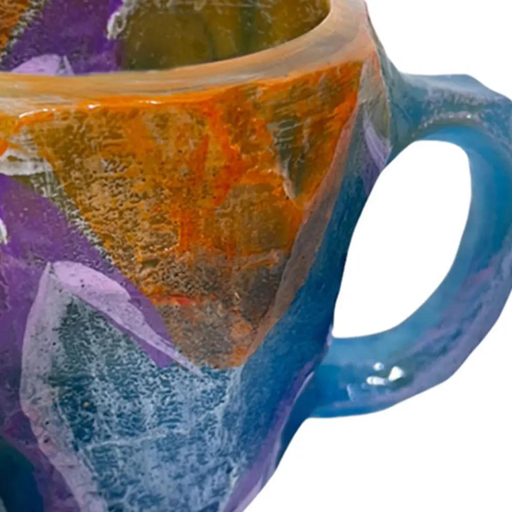 Imitation Mineral Crystal Coffee Mugs Elegant Imitation Mineral Cup Multi-use Imitation Mineral Crystal Mug for Milk Coffee Tea