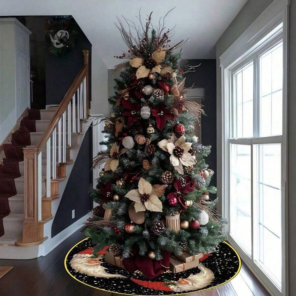 Ковер для внутреннего и наружного украшения пола, рождественская атмосфера, юбка для елки