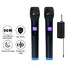 Multifunctional Dual Channel Wireless Microphone Cordless Handheld Mic LCD Display Professional