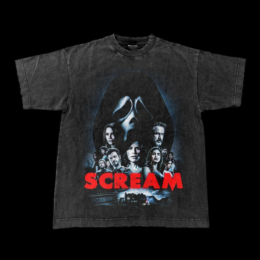 SCREAM Фильм Винтажная Футболка Унисекс Футболка