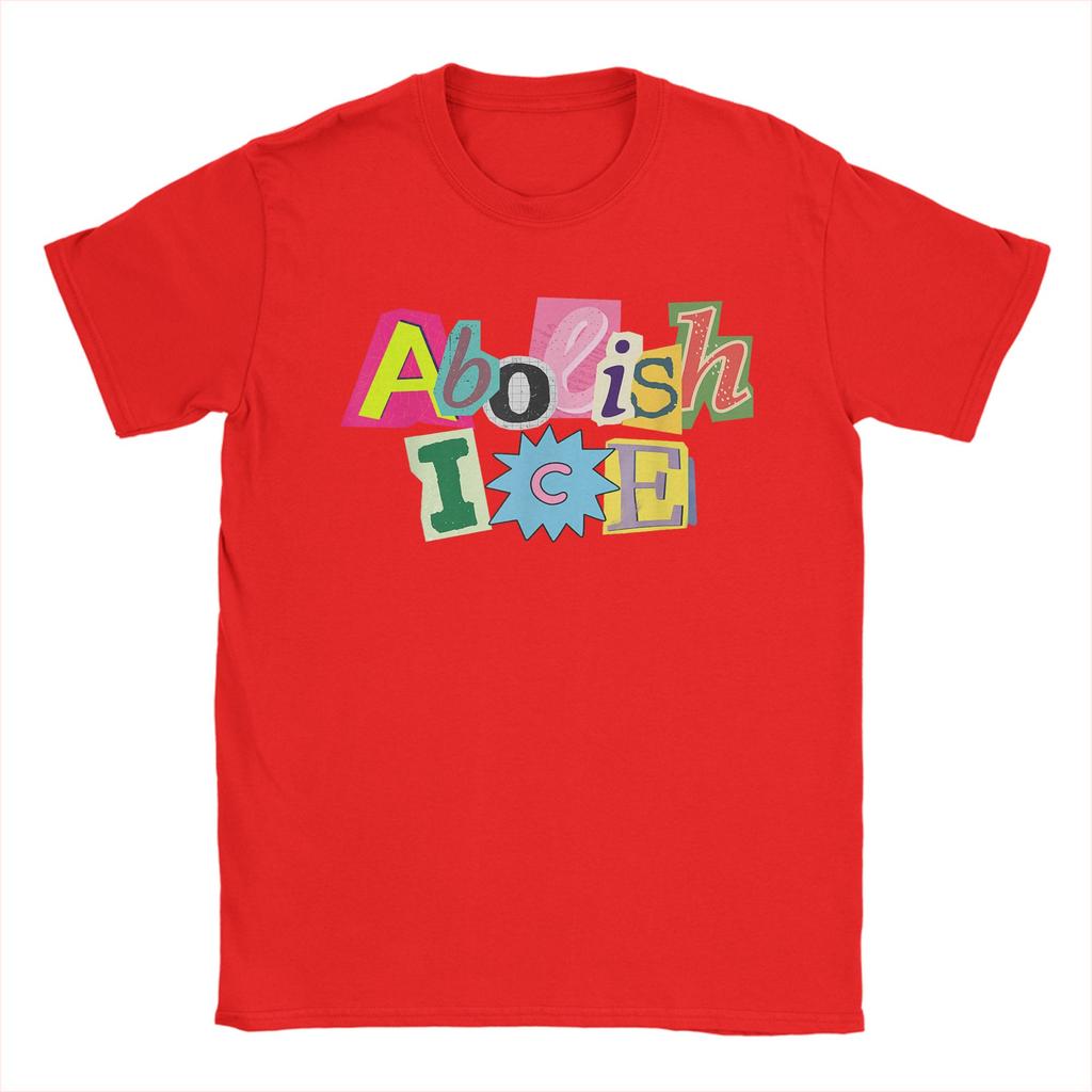 Abolish Ice Colorful T Shirt Summer Fashion T Shirts Couple 100 Cotton Oneck Oversize Tees Short Sleeves Awesome Tops