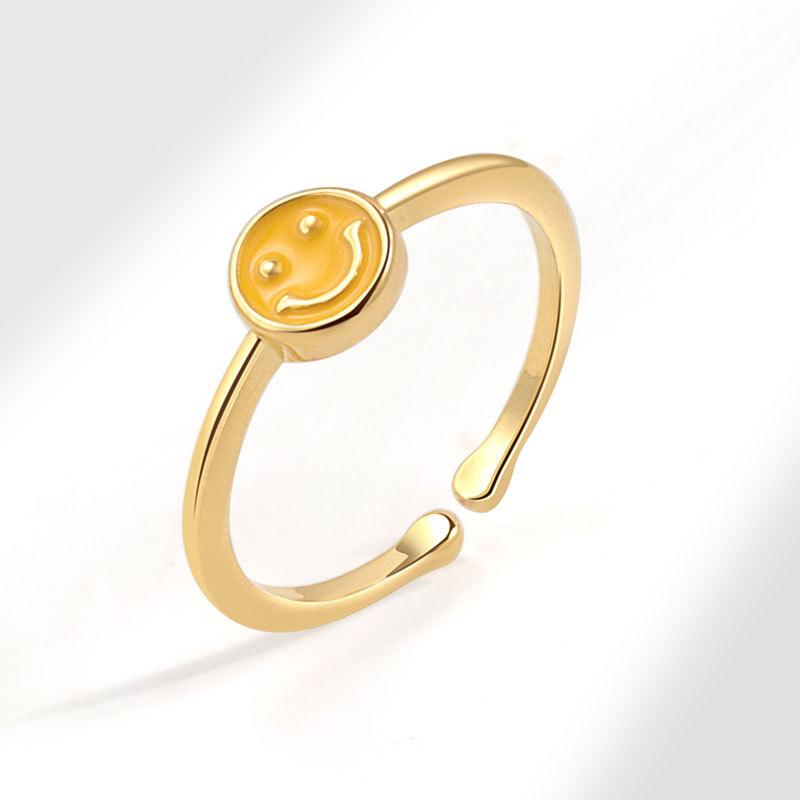 Высококачественное красочное кольцо с открытым сердечком в виде капли масла, простой и щедрый вкус, женская ниша, высокая роскошь, эмаль, модные тенденции, кольцо, ювелирные изделия