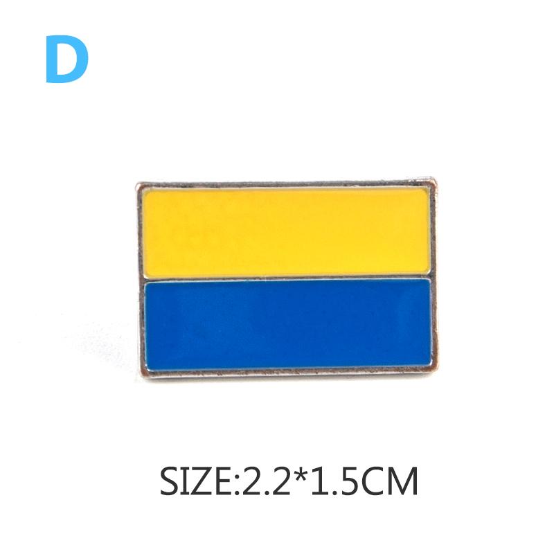 U.S.A & Ukraine Friendship Badge Flag Brooch National Flag Lapel Pin Collections